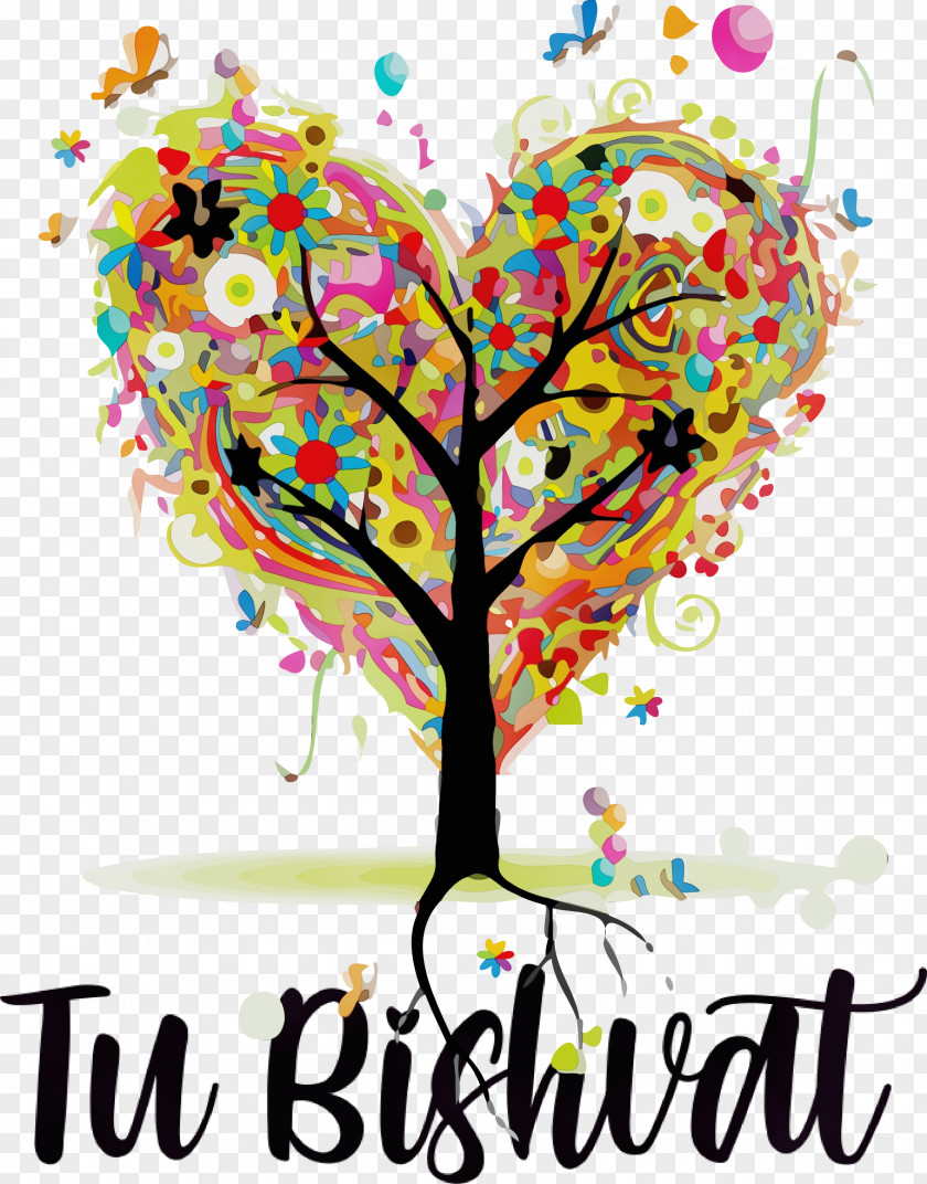 Wall Decal Tree Heart Birthday Greeting Card PNG
