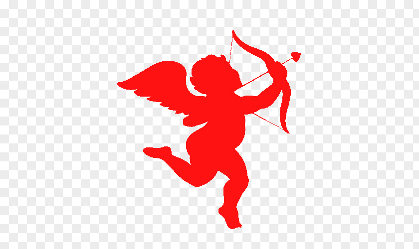 Cupid Cherub Silhouette Clip Art PNG