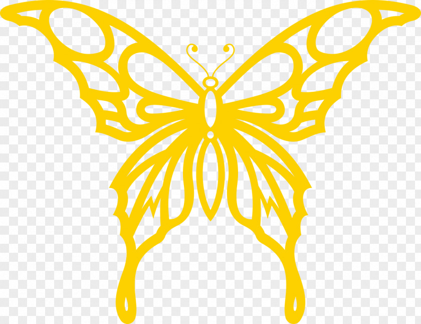Butterfly Elements Tattoo Stencil Drawing PNG