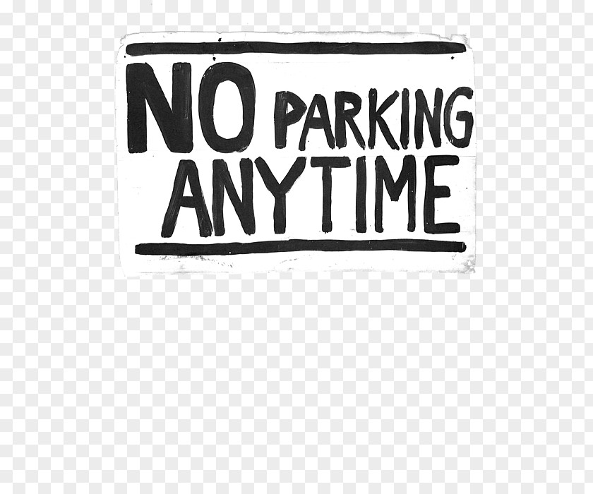 No Parking Brand Logo White Font PNG