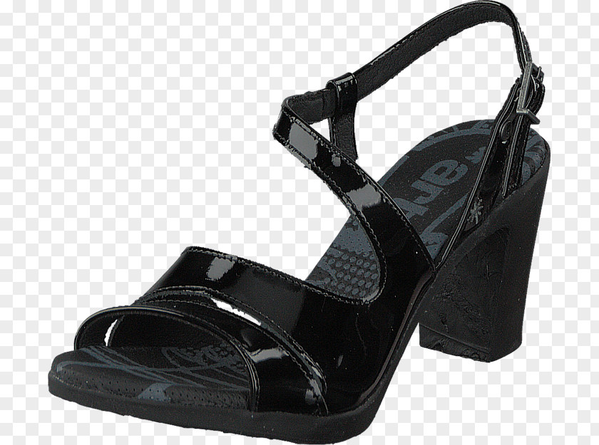Black Rio High-heeled Shoe Court Slipper Stiletto Heel PNG