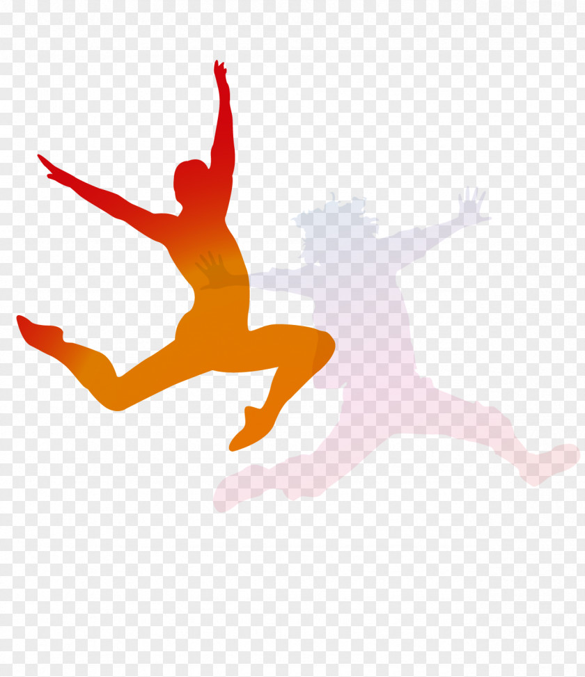 Dynamic Silhouette Figures Ballet Dance PNG