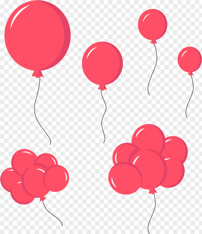 Magenta Material Property Balloon Pink Red Party Supply PNG