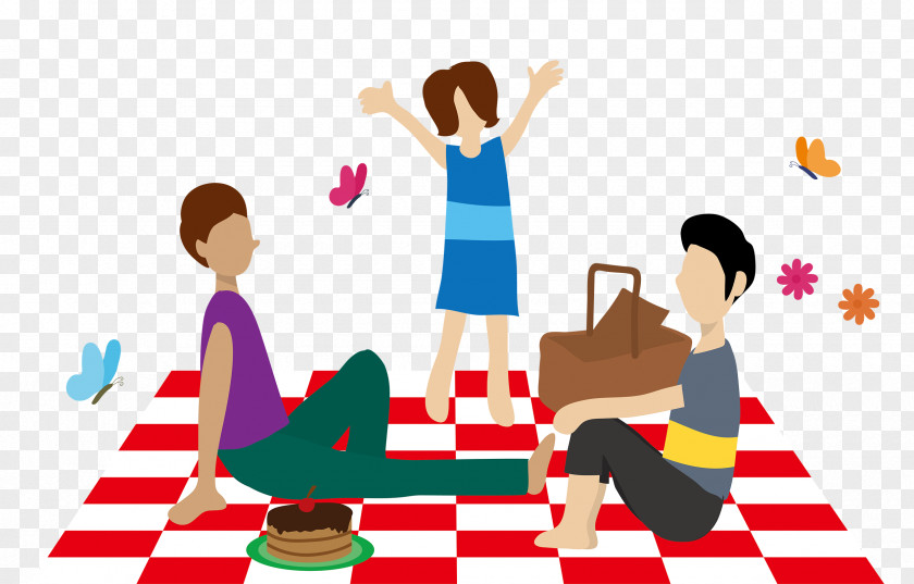 Peoples Picnic Image Vector Graphics Illustration PNG