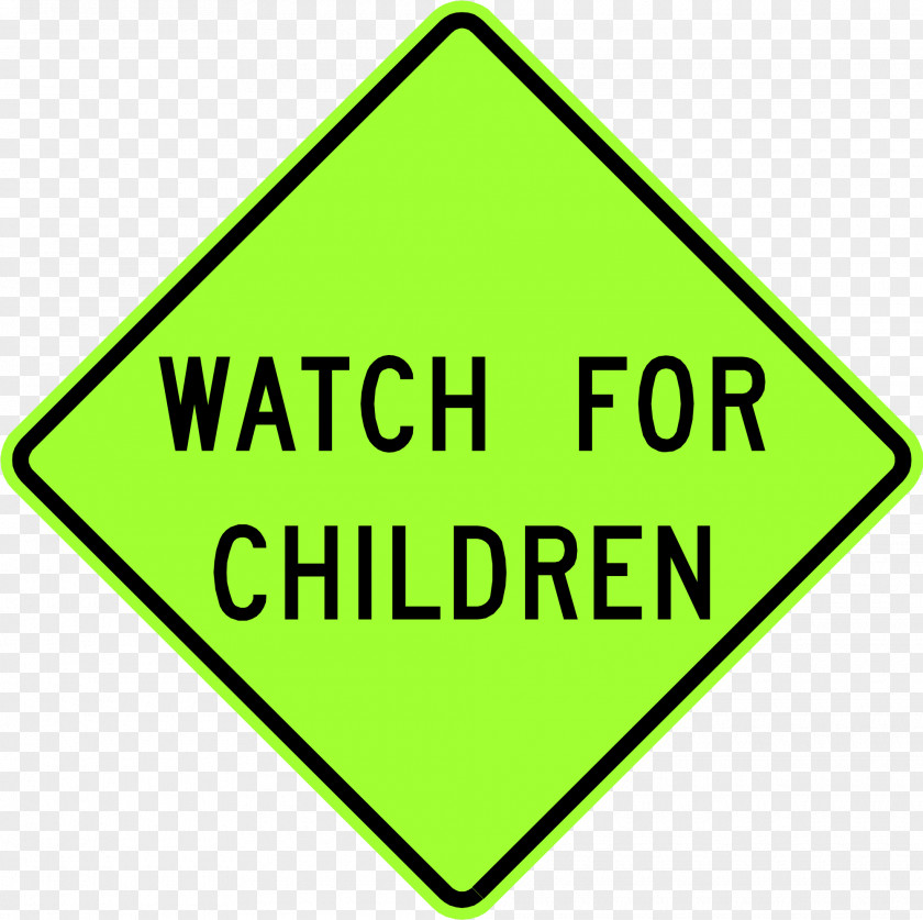 Road Sign Slow Children At Play Warning Safety PNG