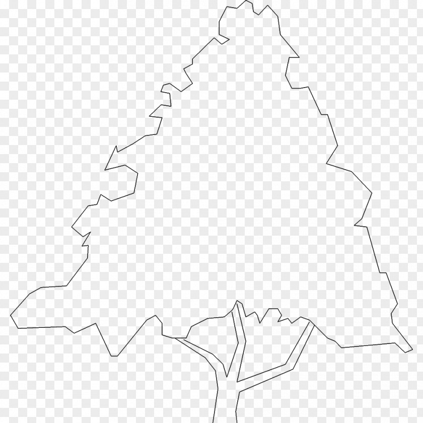Tree Combination Map White Leaf Line Art Font PNG