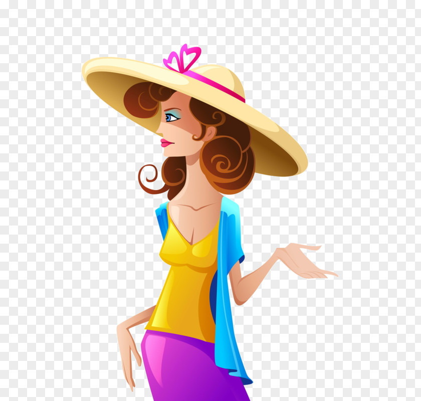 Cartoon Hat Lady Stock Photography Illustration PNG