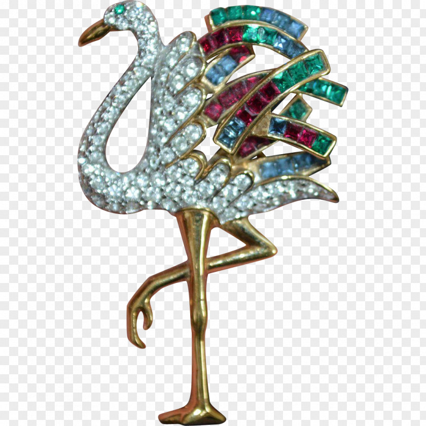 Flamingos Brooch Body Jewellery PNG