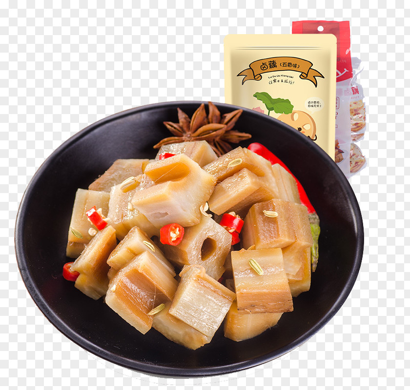 Oil But Not Greasy Pork Red Cooking Lotus Root Five-spice Powder Grocery Store PNG