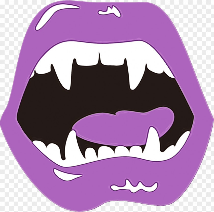 Fang Smile Mouth Lip Purple Tooth Violet PNG