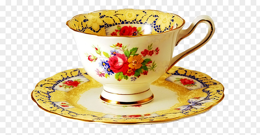 Yellow Cup Edge Teacup The Interpretation Of Dreams By Duke Zhou PNG