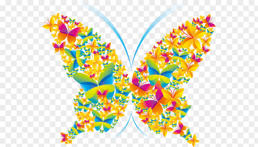 Colorful Butterfly Poster Summer Spring PNG
