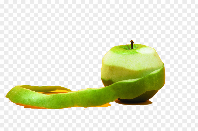 Peeling Green Apple Granny Smith Peel Fruit Food PNG