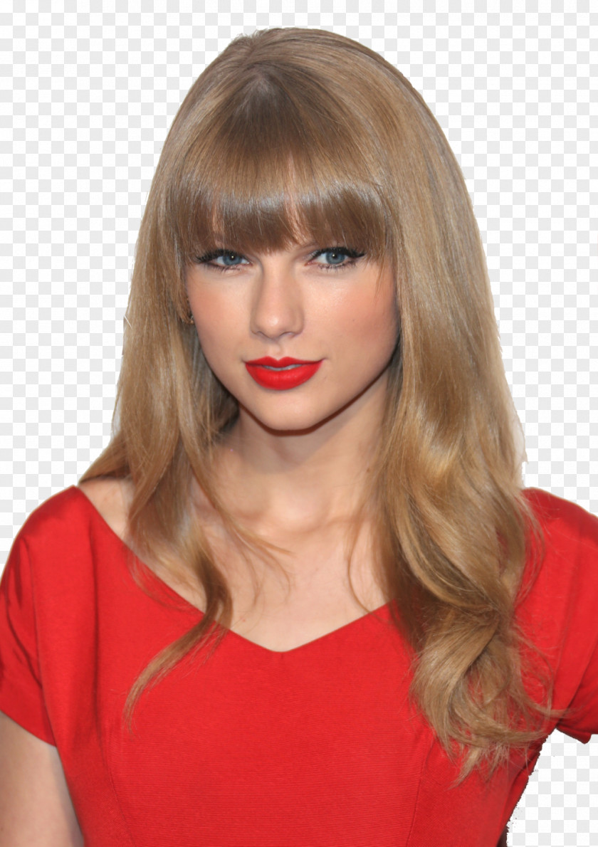 Taylor Swift Blond Red Human Hair Color PNG