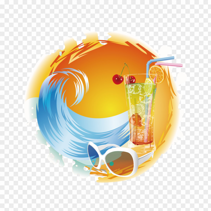 Waves And Juice Graphic Design Tropics Visual Elements Principles PNG