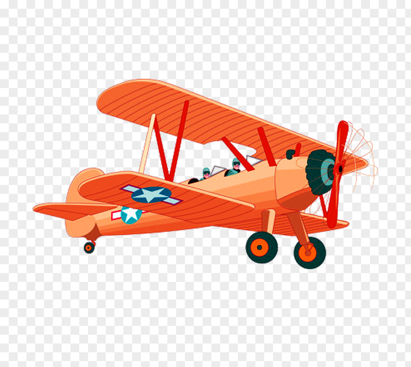 Cartoon Airplane Antique Aircraft Aviation Clip Art PNG