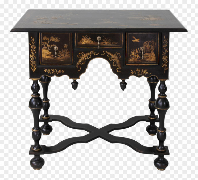 Chinoiserie Gateleg Table Furniture Lowboy Dining Room PNG