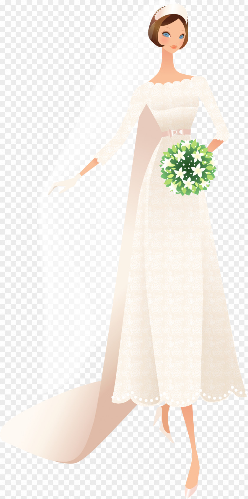 Vector Wedding Bride Illustration PNG