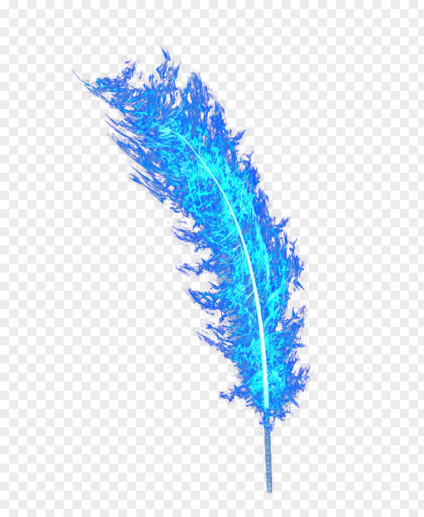 Blue Feathers Surround Light Effects Feather Euclidean Vector PNG