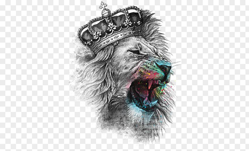 Lion Head Lion's T-shirt Crown Iron-on PNG
