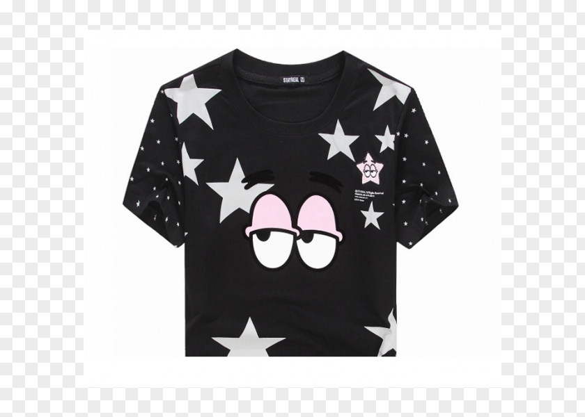 T-shirt Patrick Star Sleeve Crew Neck Clothing PNG