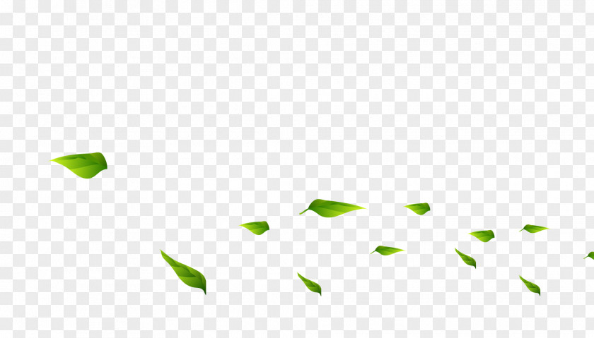 Floating Green Leaves Angle Pattern PNG