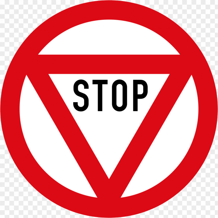 Italy Stop Sign Traffic Warning PNG