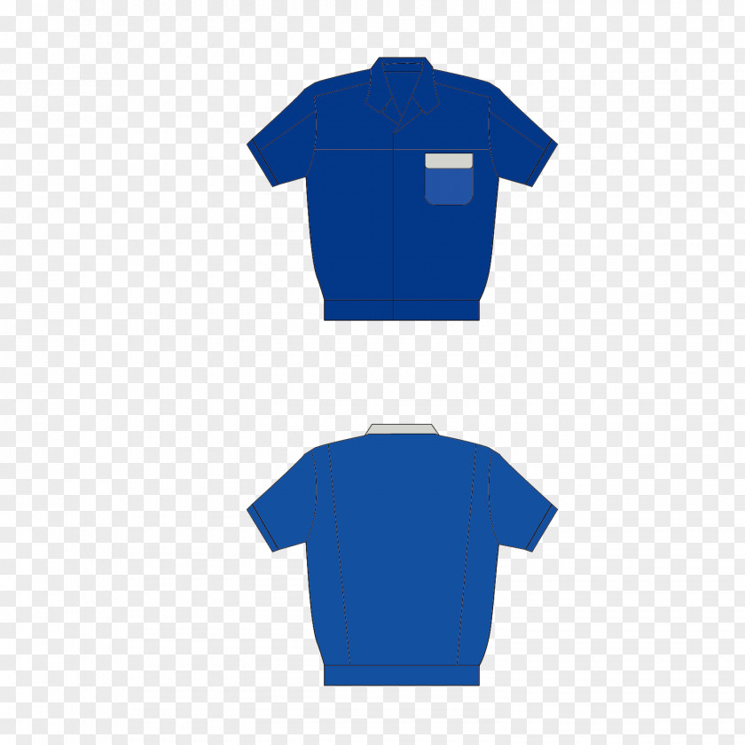 Vector Pattern Material Suit Service Blue T-shirt Euclidean PNG