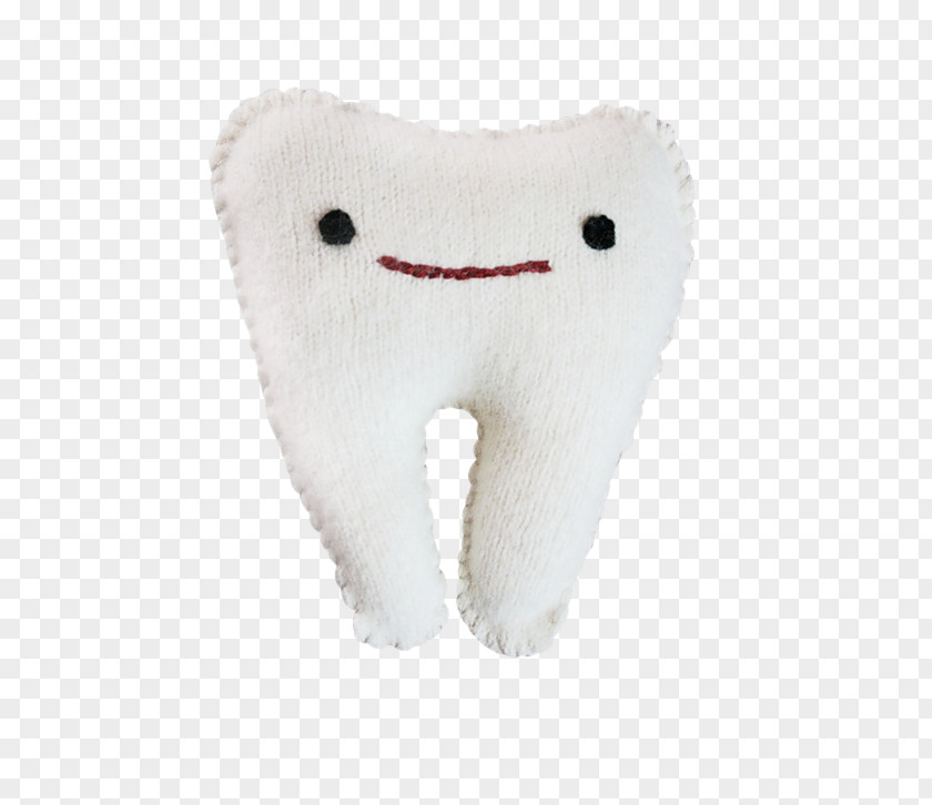 White Teeth Tooth Plush Stuffed Toy Fur Heart PNG