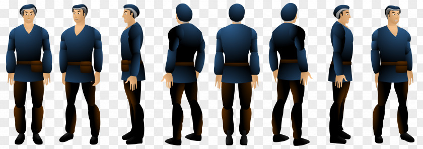 Bustling Flash Animation Character 2D Computer Graphics Model Sheet PNG