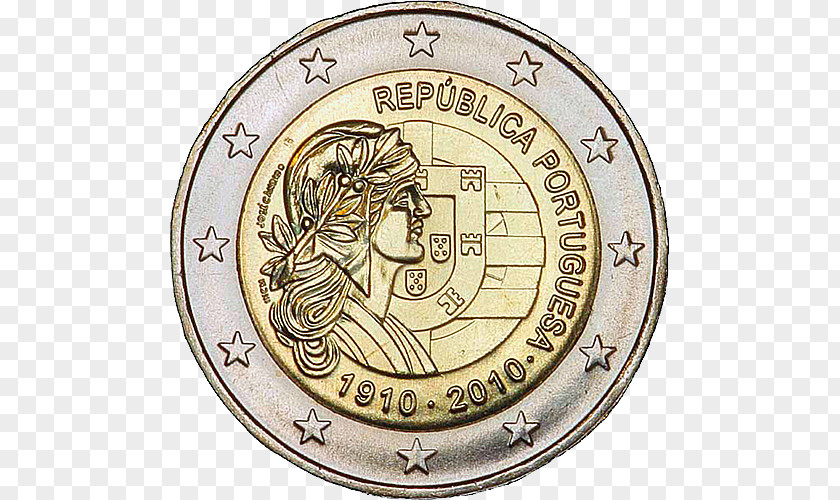 Coin Portuguese Euro Coins 2 Commemorative PNG
