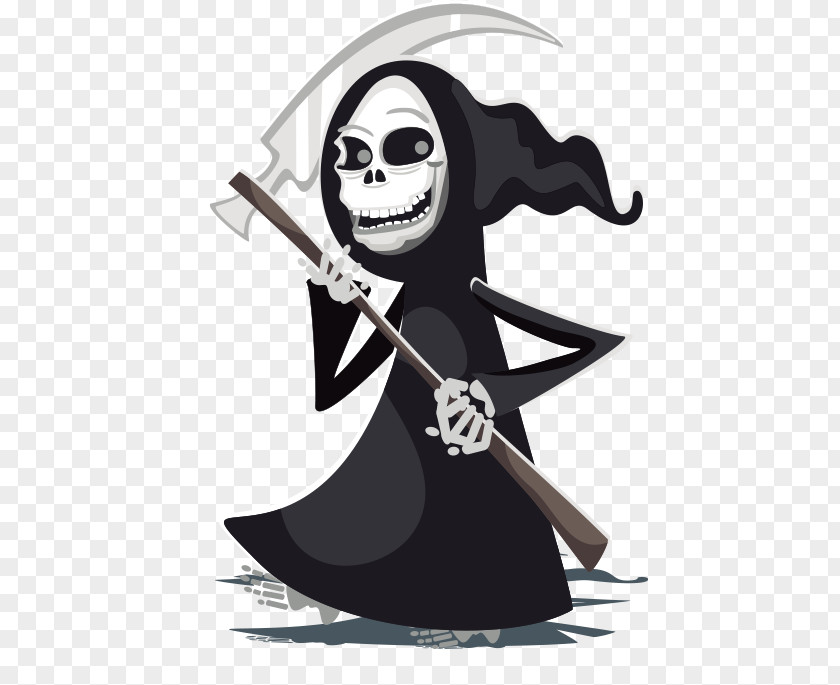 Grim Reaper Frankensteins Monster Halloween Character Cartoon PNG