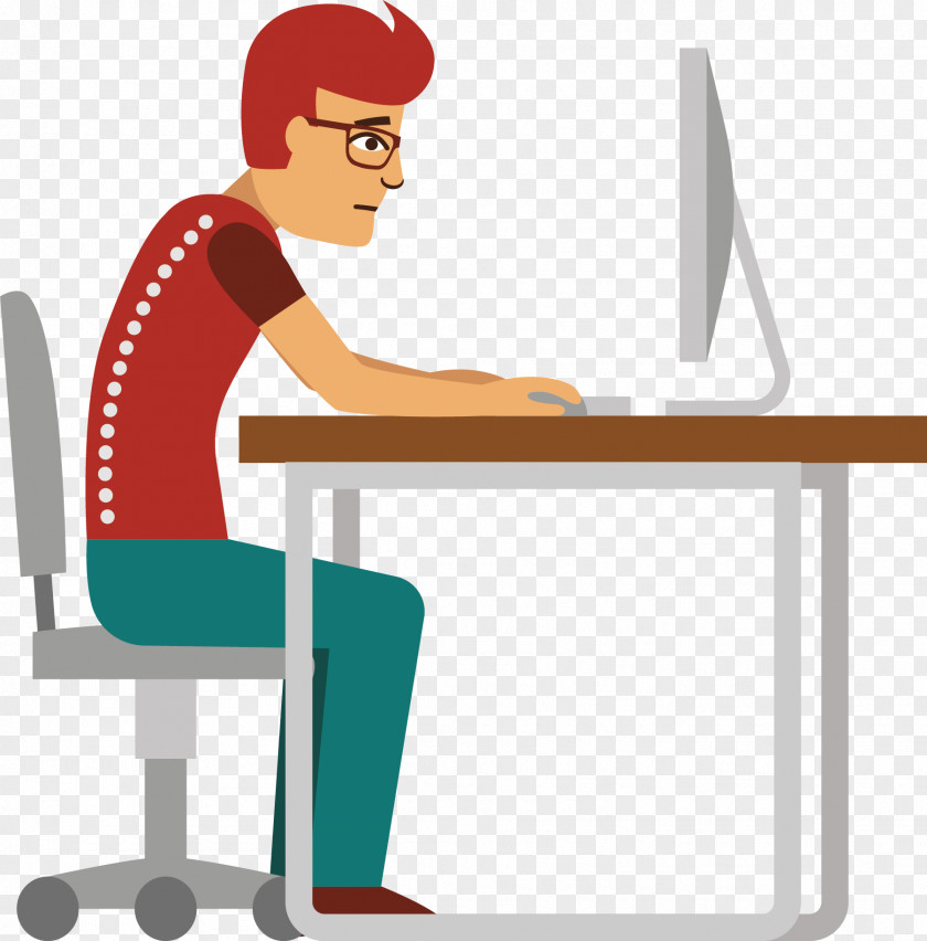 People At Work Infographic Office Syndrome Illustration PNG