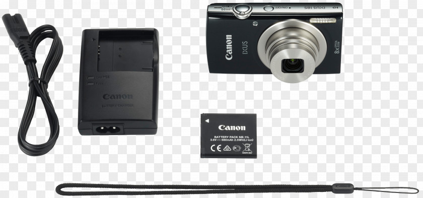 Silver6.8 Cm (2.7inch Canon EOS PowerShot ELPH 180 Point-and-shoot CameraCamera IXUS 185 20 Megapixel Compact Camera PNG