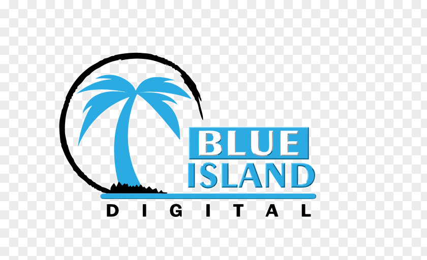 Marketing Blue Island Digital Brand Service Graphic Design PNG