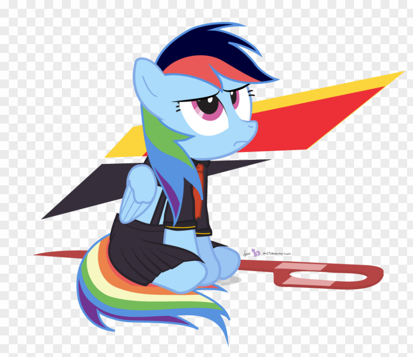 Rainbow Dash Ryuko Matoi Pony Fan Art PNG