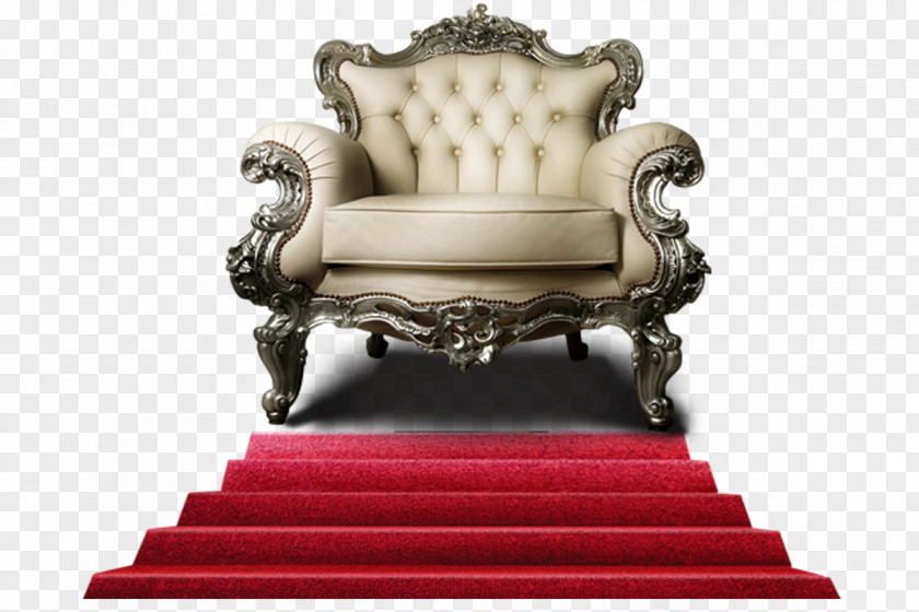 Stairs And Red Carpet Throne Chair Furniture Couch Bar Stool Interior Design Services PNG