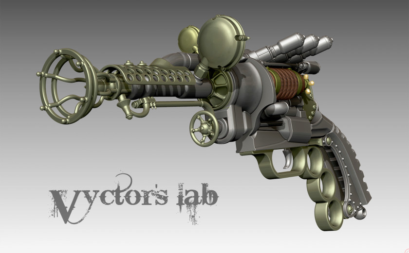 Steampunk Frankenstein Weapon Firearm Raygun PNG