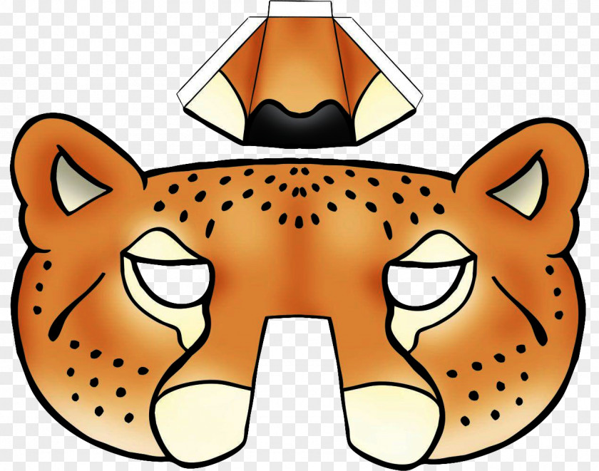 Leopard Mask Cheetah Headgear Whiskers PNG