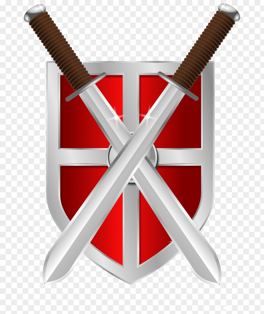Picture Of A Shield Sword Clip Art PNG