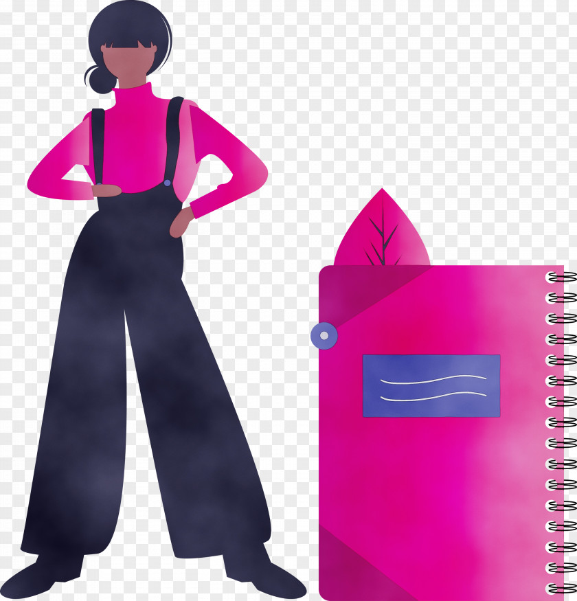 Pink Magenta Standing Trousers PNG
