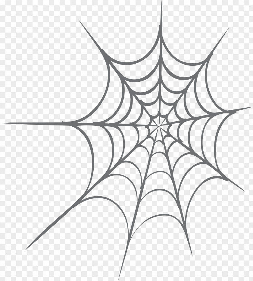 Simple Black Spider Web Design Clip Art PNG
