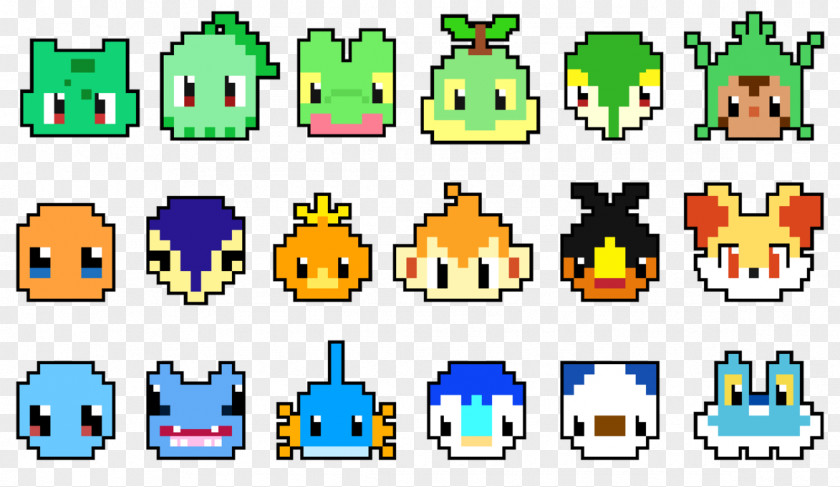 Starter Minecraft Pikachu Pixel Art Pokémon Mudkip PNG