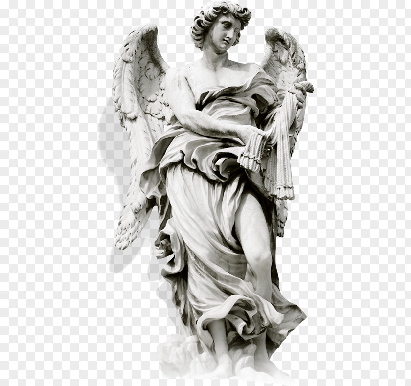 Angel Ponte Sant'Angelo Statue Baroque Sculpture With The Crown Of Thorns PNG
