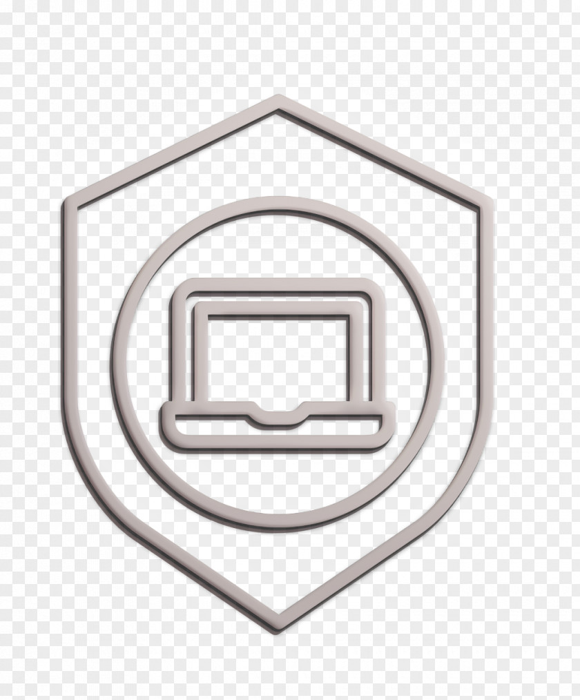 Cyber Icon Laptop Shield PNG