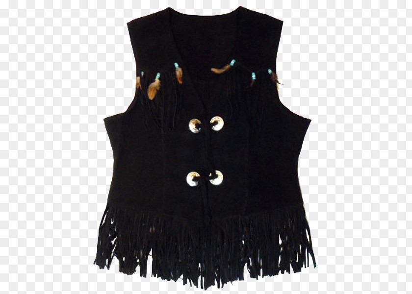 Feather Falling Material Gilets Sleeve Dress Neck Black M PNG