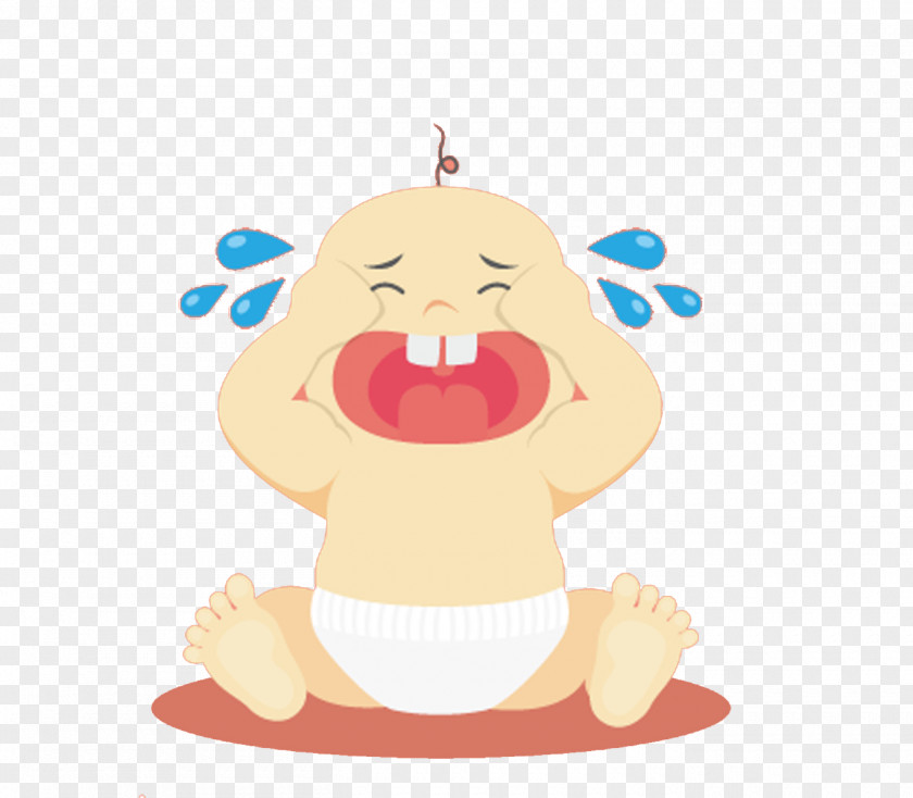 Cried Baby Boy Infant Child Illustration PNG
