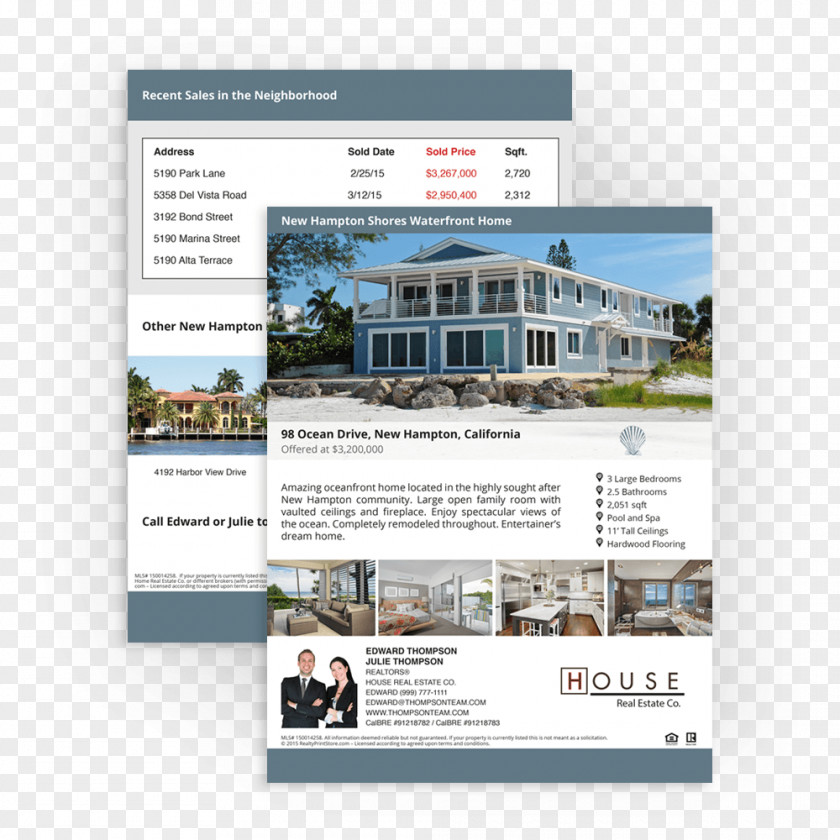 Double Sided Flyer Display Advertising Brand Real Estate PNG
