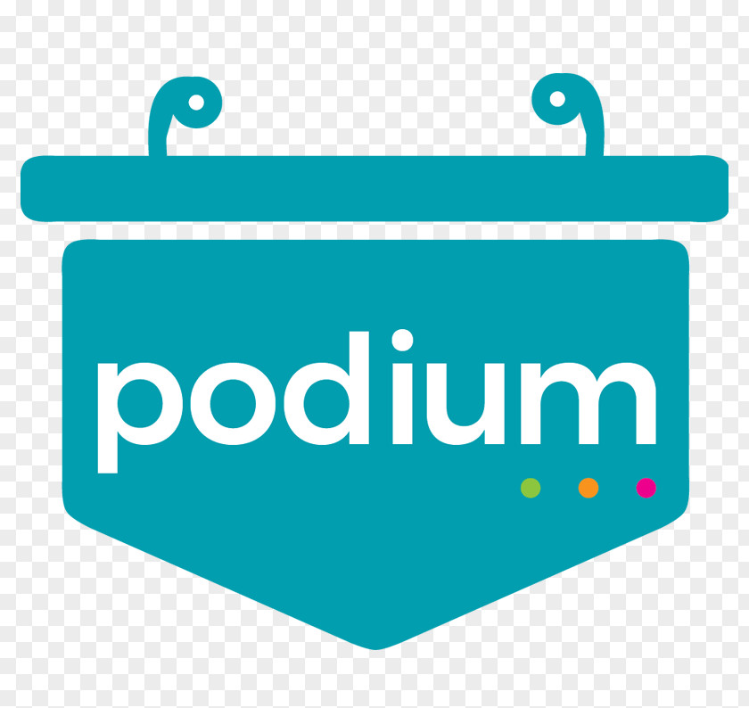 Podium Logo Blue Brand PNG