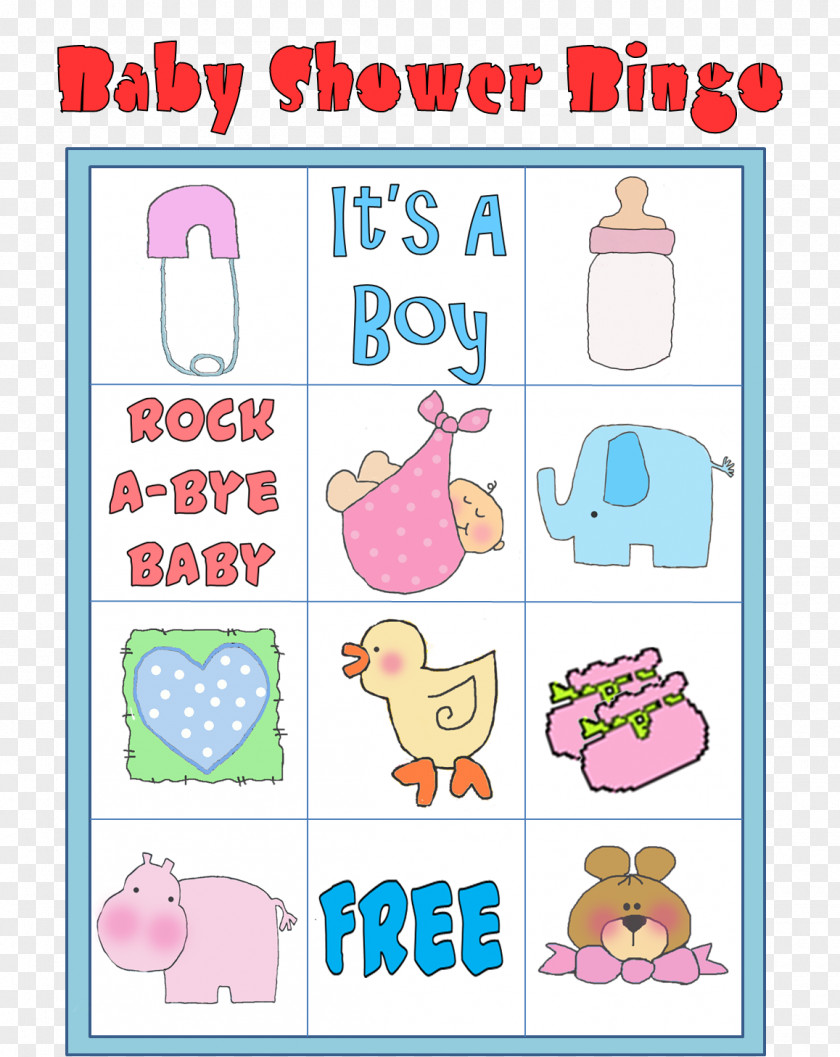 Rainbows Unique Baby Shower Bingo Game Lottery PNG